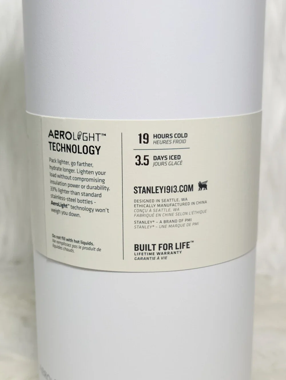 Stanley IceFlow Bottle Fast Flow Lid Aerolight White Size 36 OZ / 1.1 L NEW - Picture 6 of 8